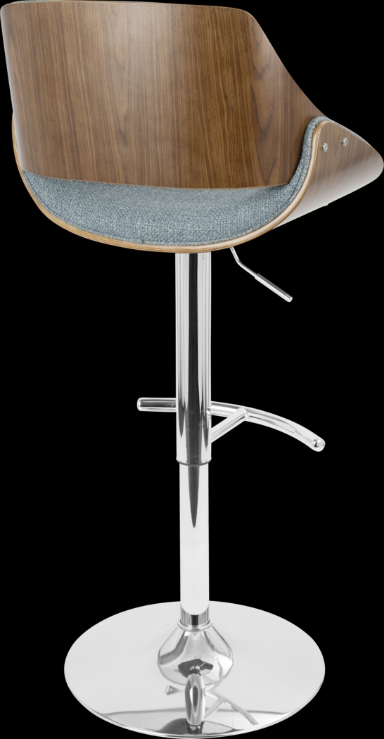 Willmann Blue Adjustable Swivel Barstool, Set of 3 - Thumbnail - Image 6