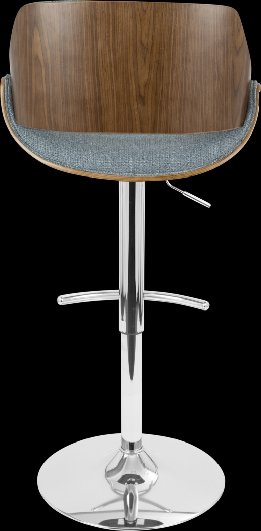 Willmann Blue Adjustable Swivel Barstool, Set of 3 - Thumbnail - Image 7