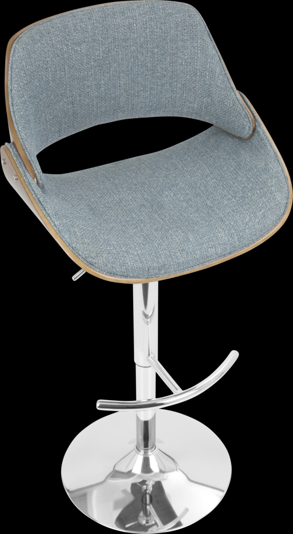 Willmann Blue Adjustable Swivel Barstool, Set of 3 - Thumbnail - Image 9