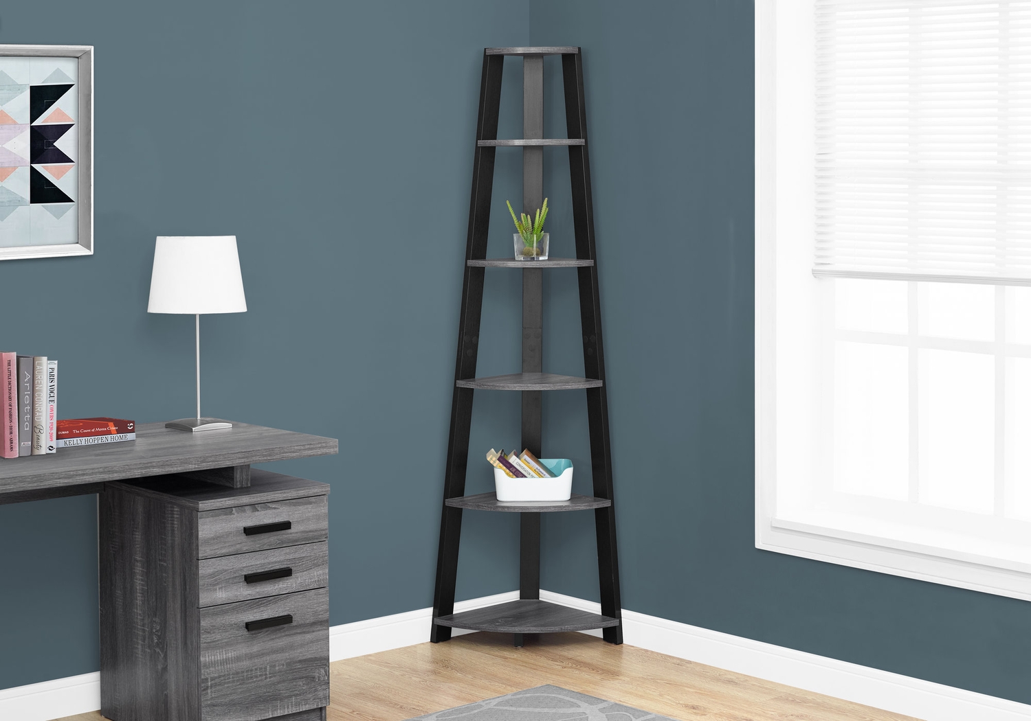 Willomet Gray Bookcase - Thumbnail - Image 2