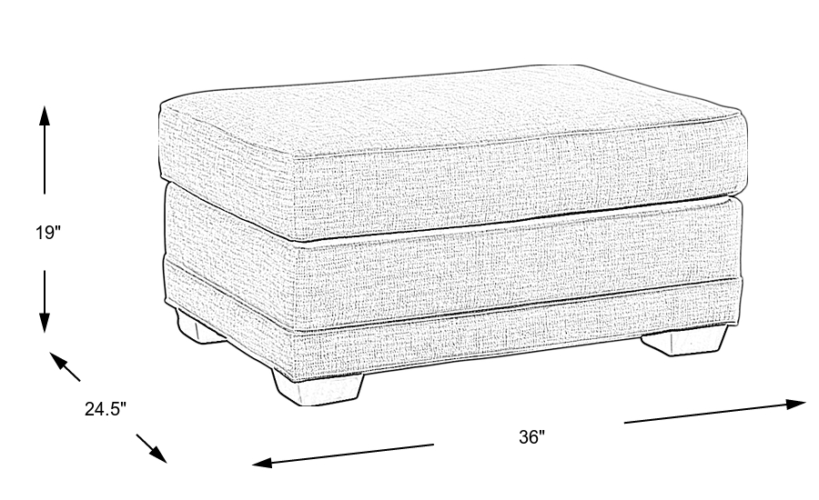 Dimension Image. Please refer to the Dimension Tab on this page for dimension details.