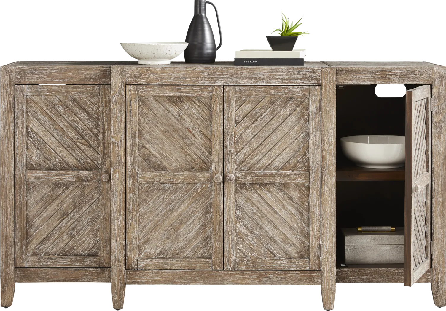 Willowcrest Brown 72 in. Credenza - Thumbnail - Image 2