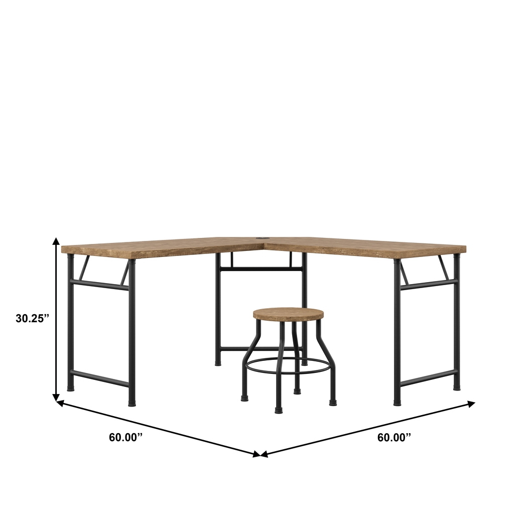 Willowmeade Oak Desk - Thumbnail - Image 9