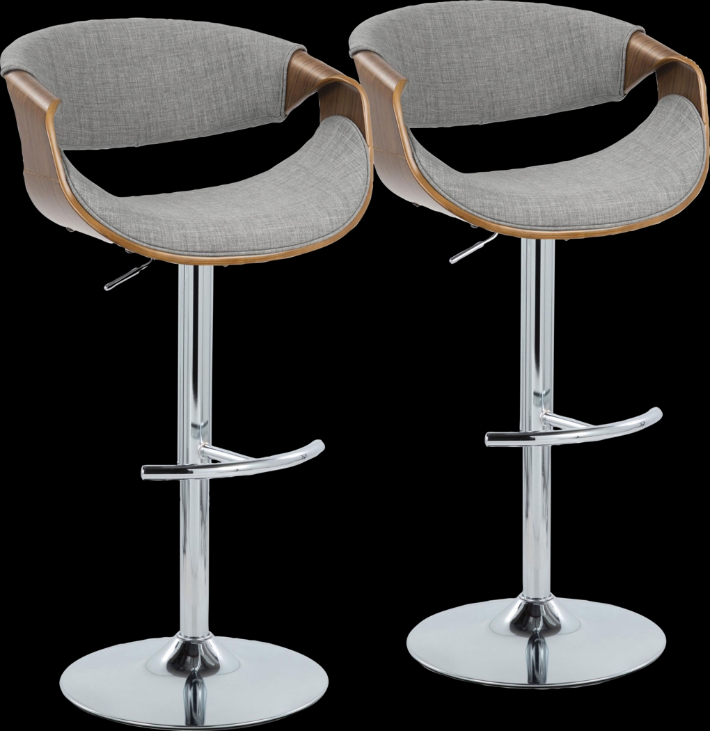 Willowwick Gray Adjustable Barstool, Set of 2 - Thumbnail - Image 1