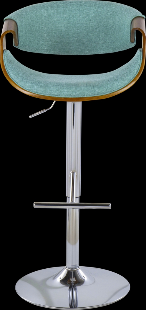 Willowwick Teal Adjustable Barstool, Set of 2 - Thumbnail - Image 3