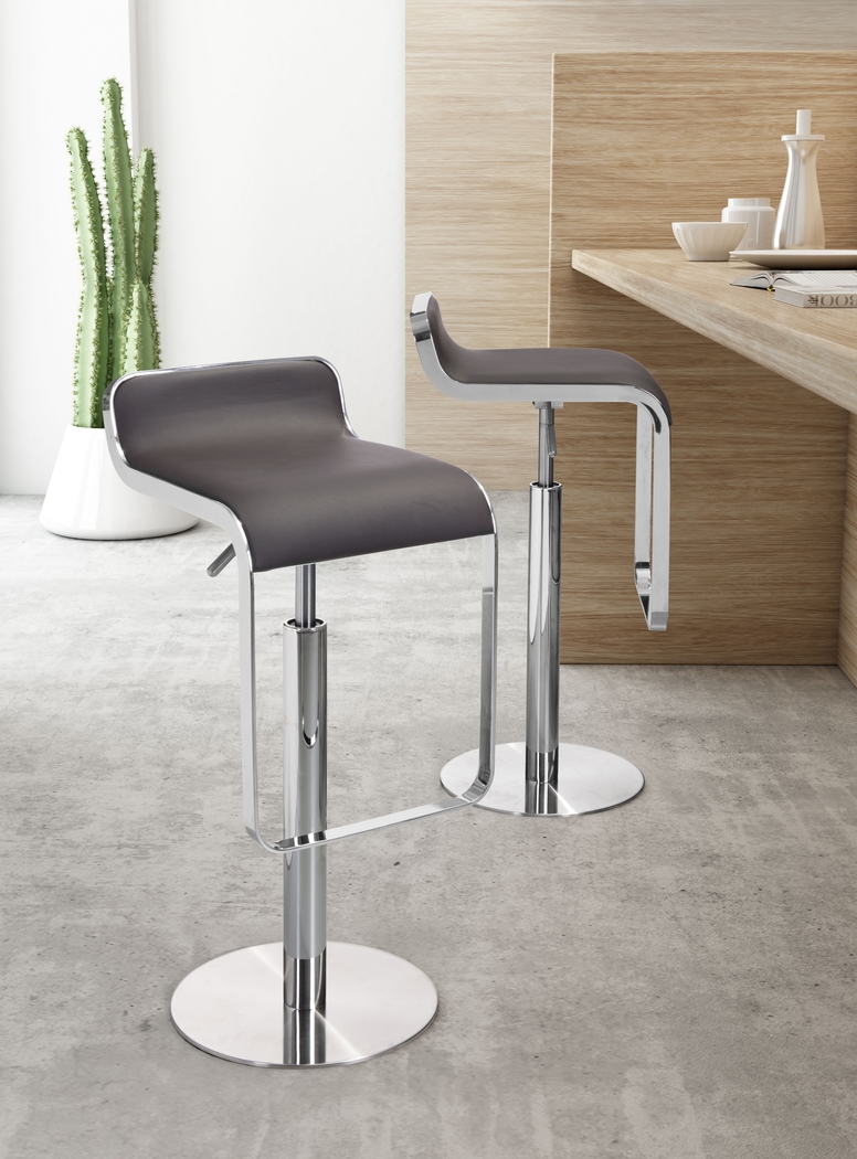 Willsada Brown Adjustable Bar Stool - Thumbnail - Image 2