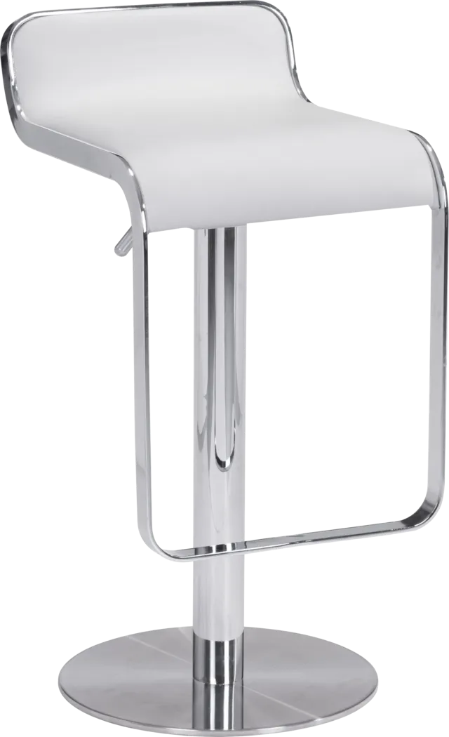 Willsada White Adjustable Bar Stool - Thumbnail - Image 1