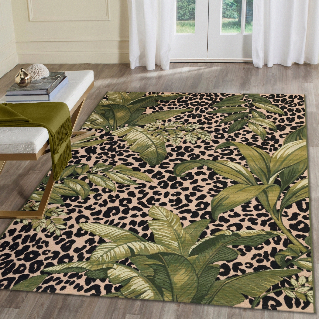 Willtown Green 6'6 x 9'4 Indoor/Outdoor Rug - Thumbnail - Image 2