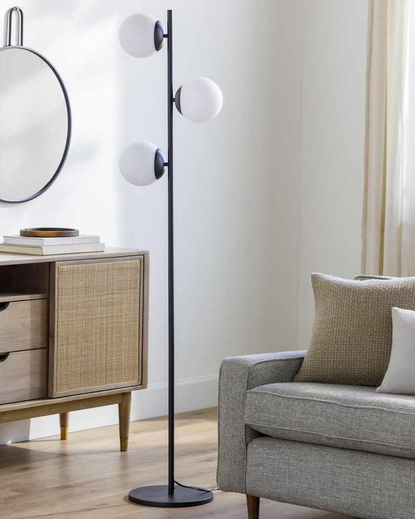 Wilmette Court Black Floor Lamp - Thumbnail - Image 2