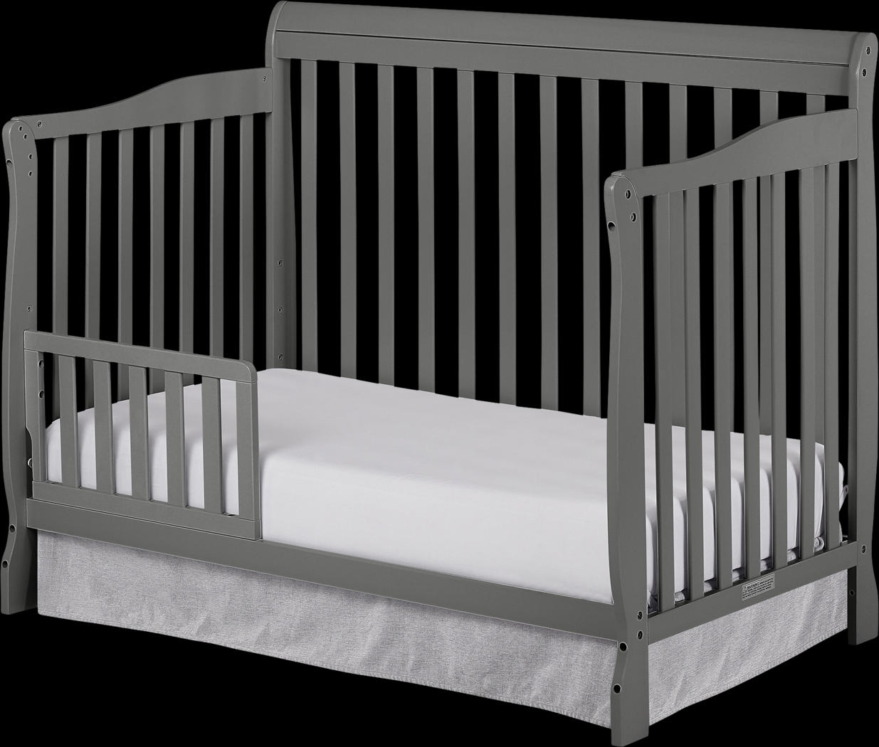 Wilmore Gray Convertible Crib - Thumbnail - Image 4