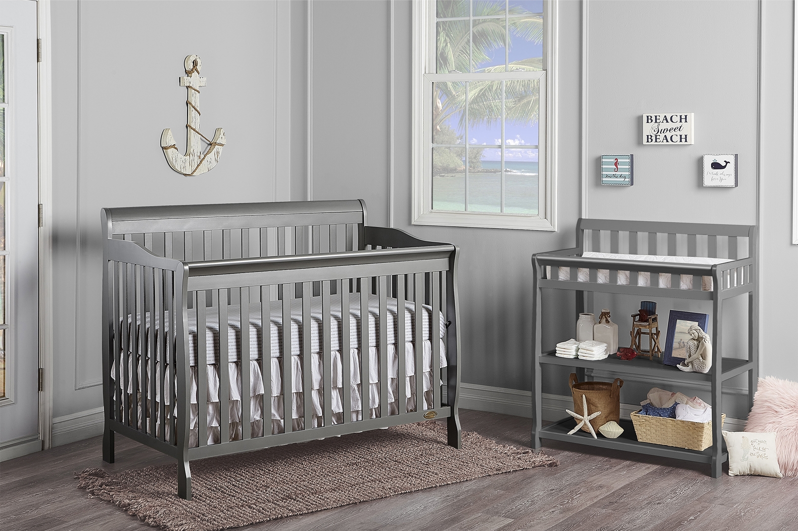 Wilmore Gray Convertible Crib - Thumbnail - Image 9