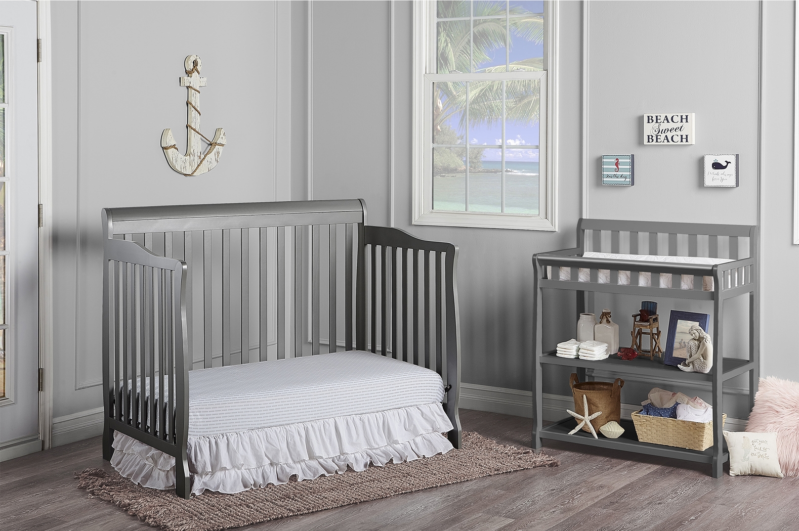 Wilmore Gray Convertible Crib - Thumbnail - Image 11