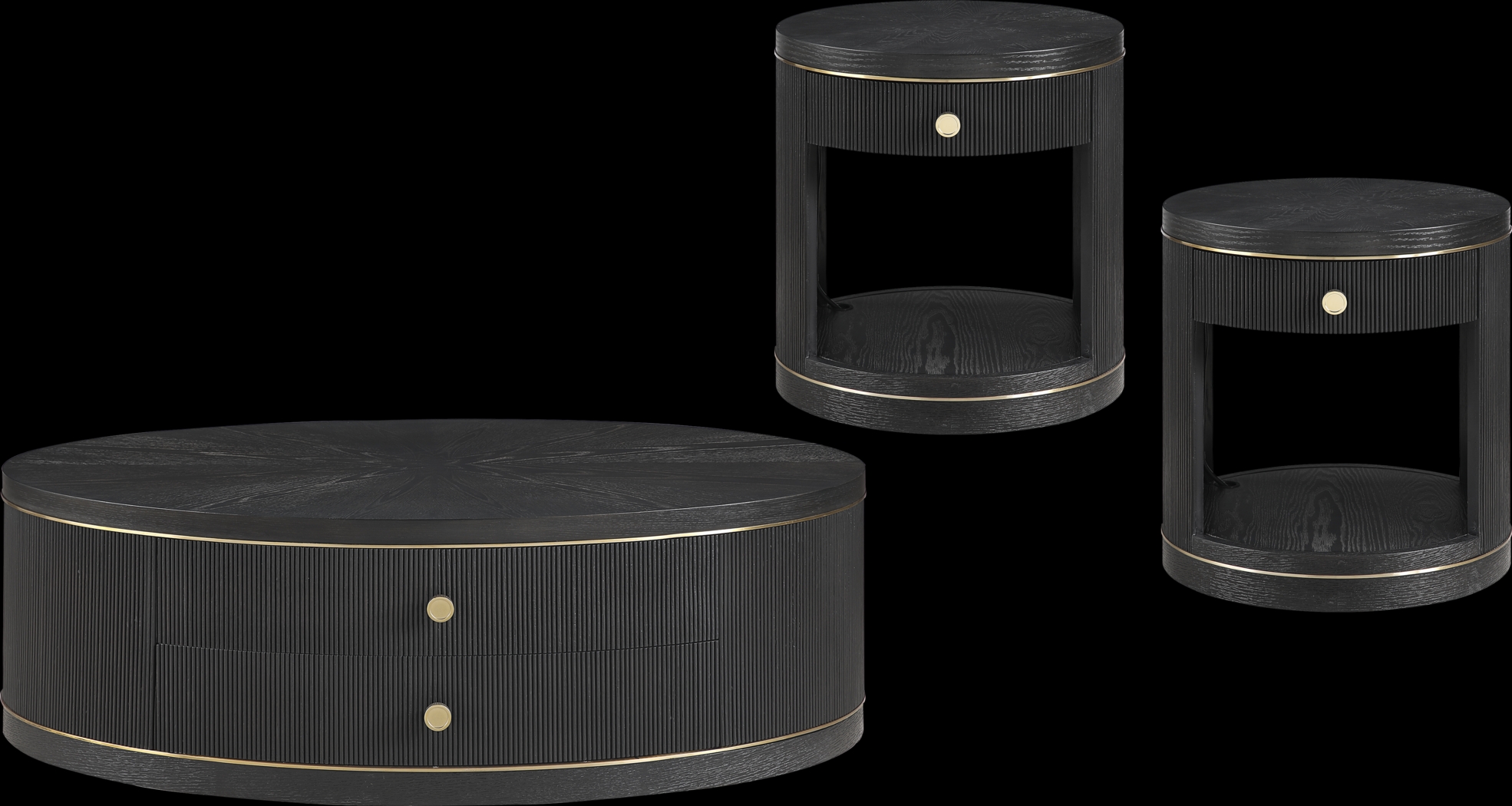 Wilshire Black 3 Pc Table Set - Thumbnail - Image 1