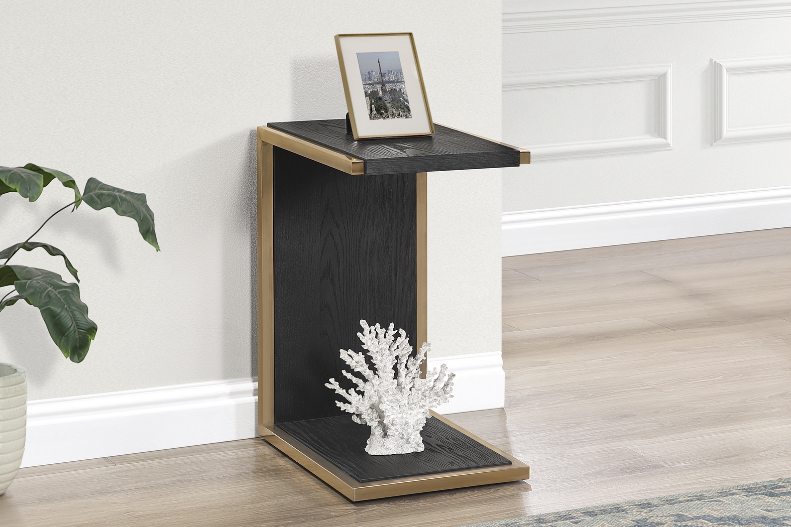 Wilshire Black Chairside Table - Thumbnail - Image 2