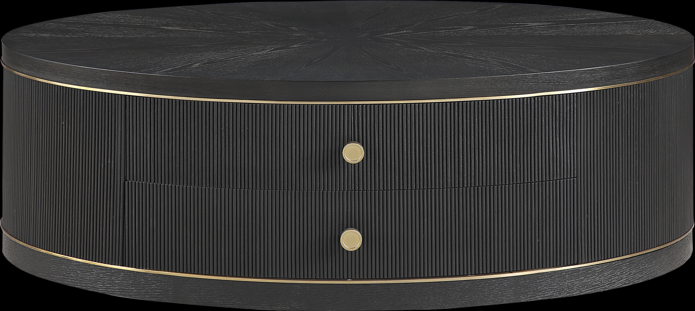 Wilshire Black Oval Cocktail Table - Thumbnail - Image 1