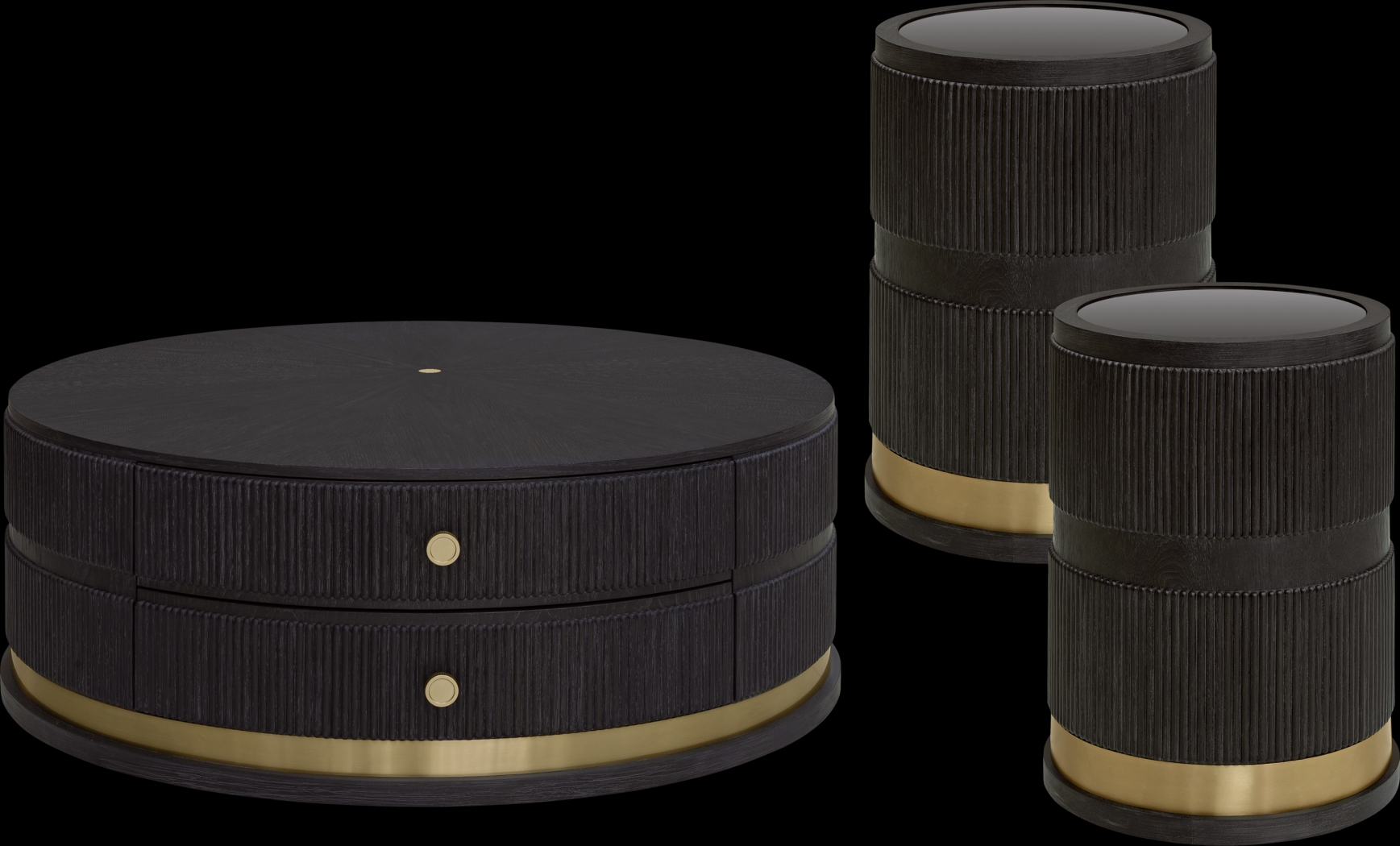 Wilshire Merlot 3 Pc Table Set - Thumbnail - Image 1