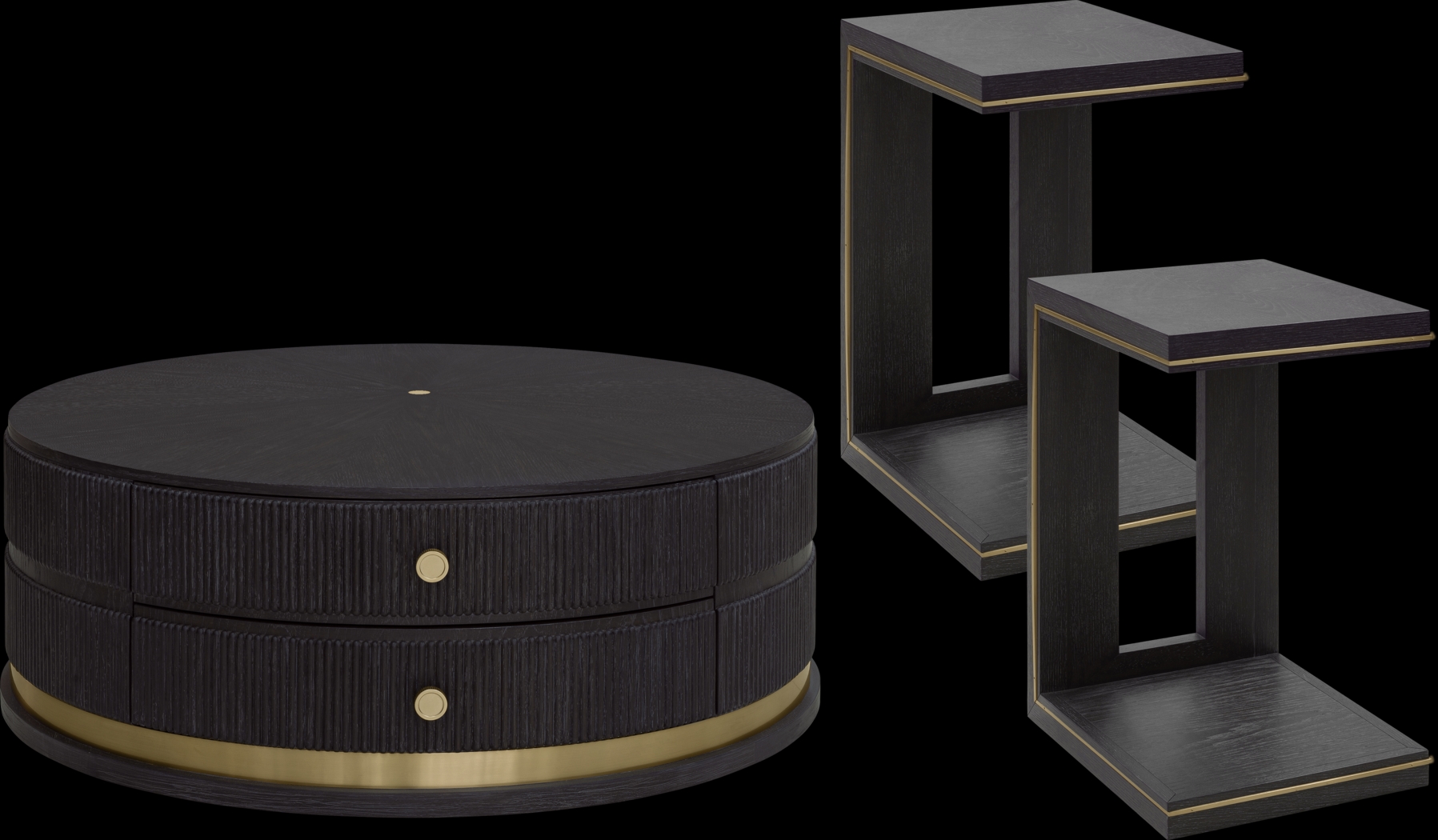 Wilshire Merlot 3 Pc Table Set - Thumbnail - Image 1