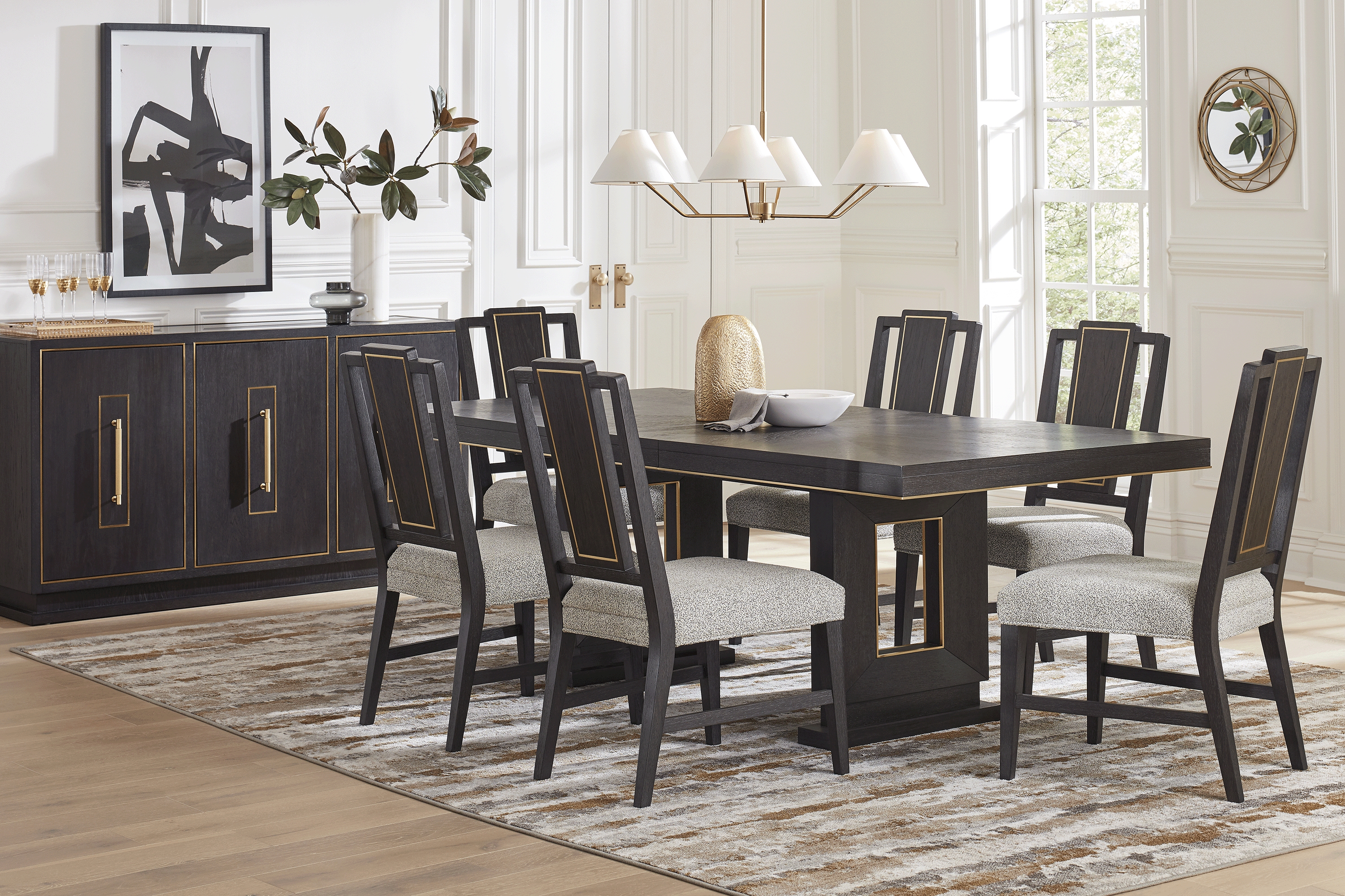 Wilshire Merlot Pedestal Dining Table - Thumbnail - Image 2