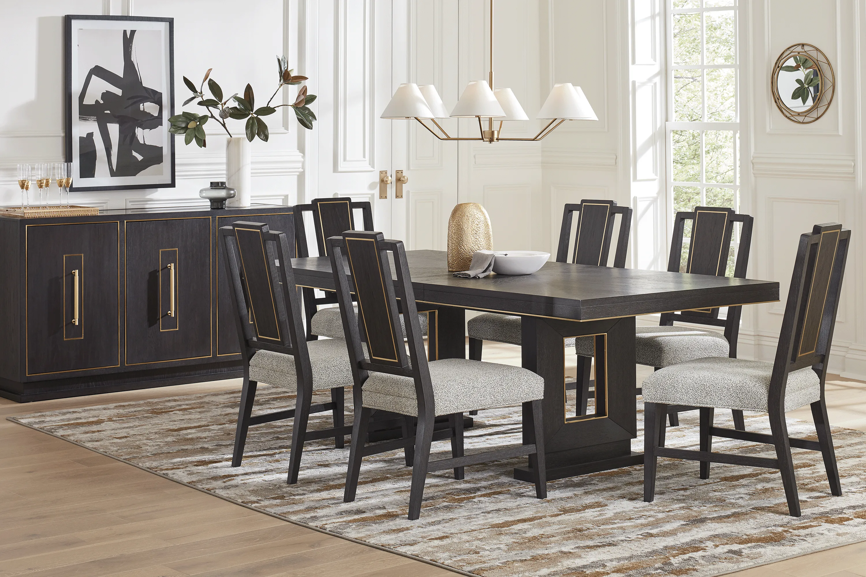 Wilshire Merlot 8 Pc Dining Room - Thumbnail - Image 1