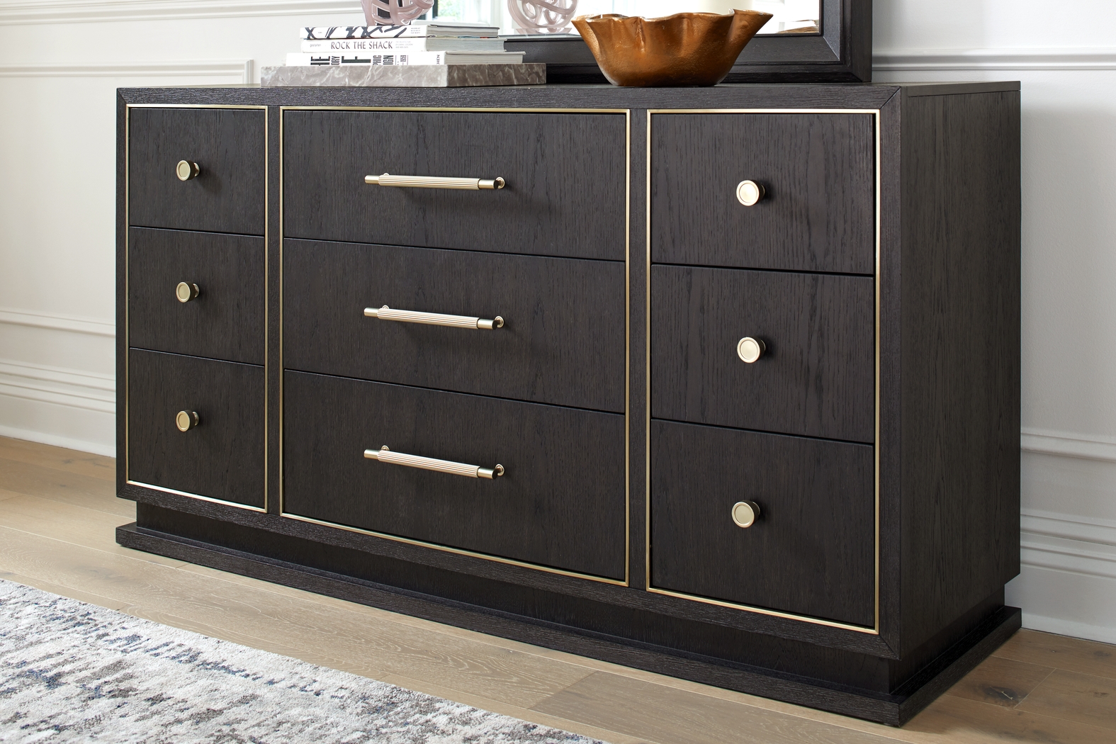 Wilshire Merlot 7 Pc King Canopy Bedroom - Thumbnail - Image 7