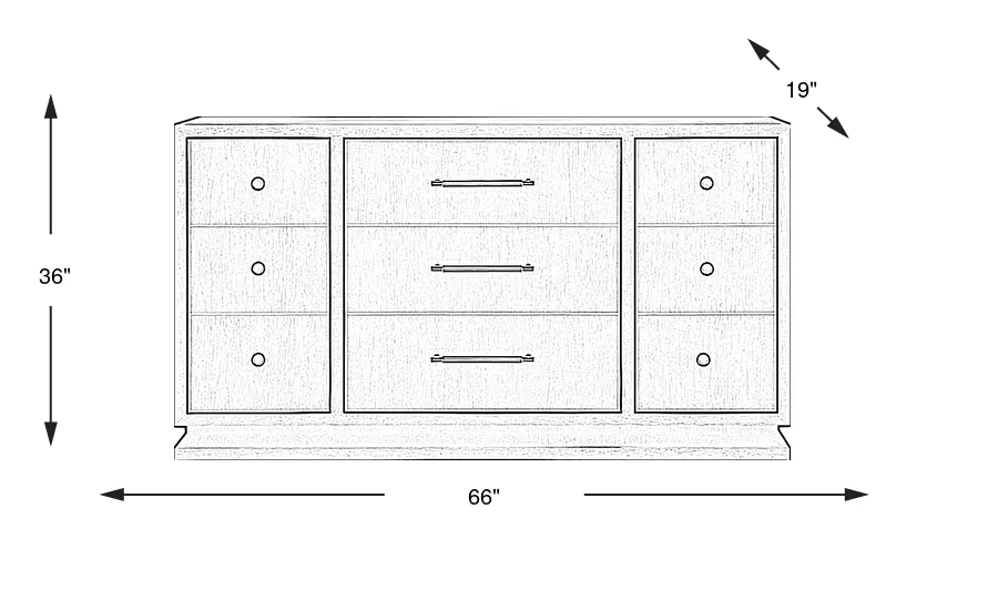Drew & Jonathan Wilshire Merlot Dark Wood Dresser | Rooms to Go