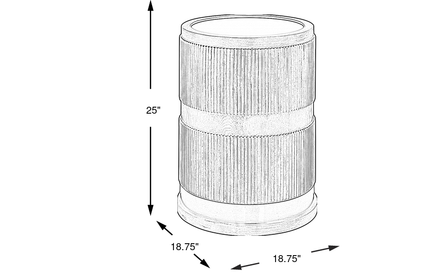 Dimension Image. Please refer to the Dimension Tab on this page for dimension details.
