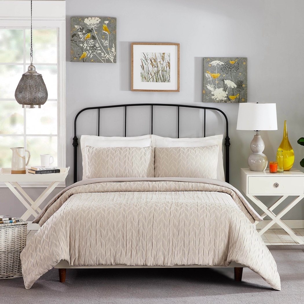 Wilsonia Gray Full/Queen 3 Pc Duvet Set - Thumbnail - Image 1