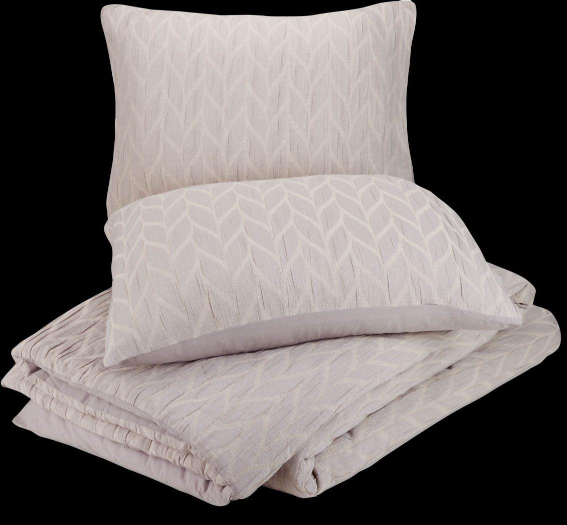 Wilsonia Gray King 3 Pc Duvet Set - Thumbnail - Image 3