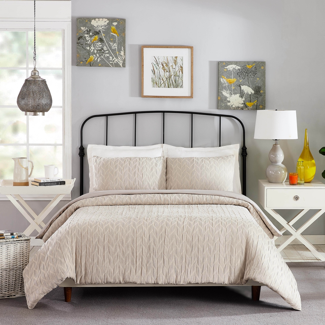 Wilsonia Gray King 3 Pc Duvet Set - Thumbnail - Image 1