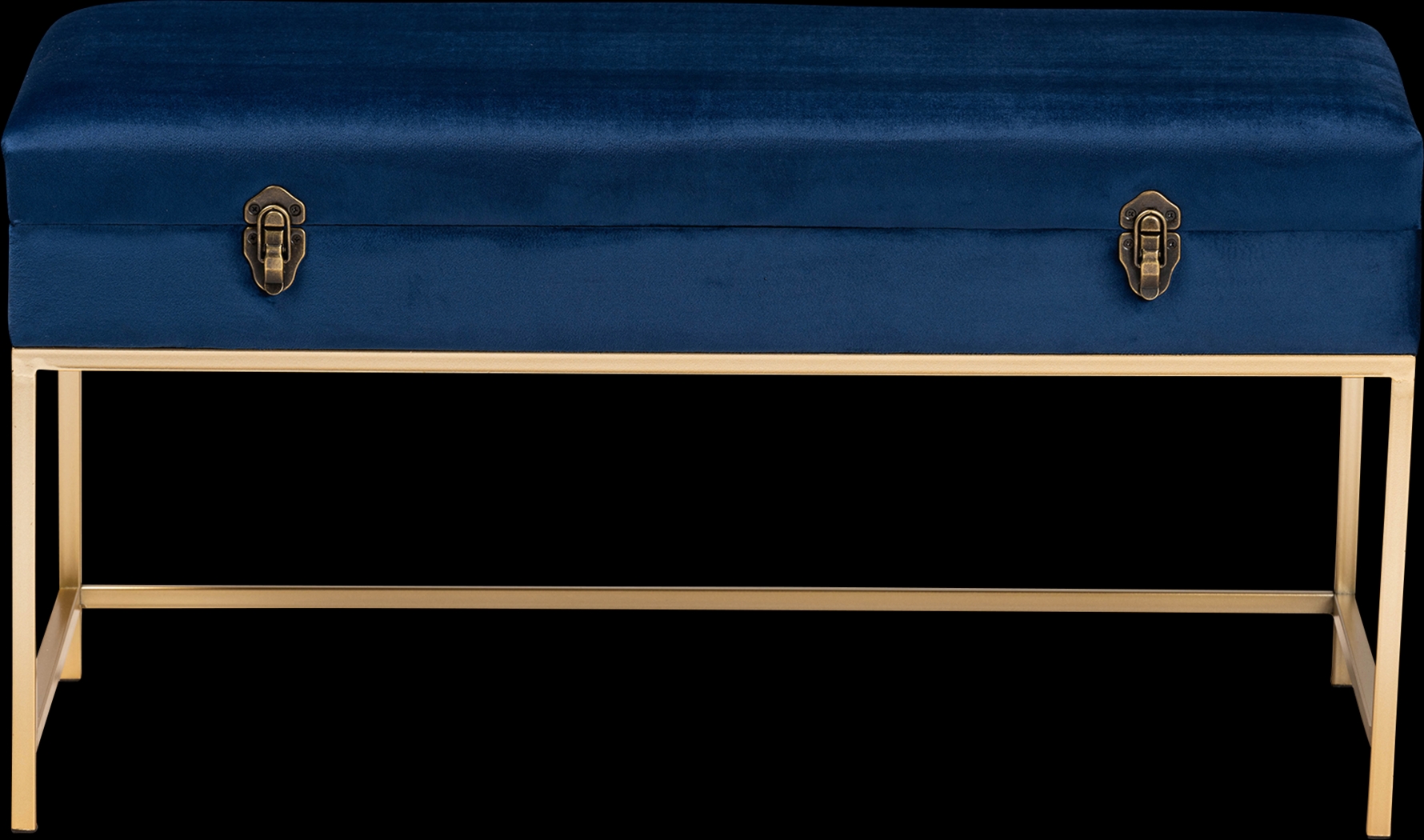 Wiltz Blue Storage Ottoman - Thumbnail - Image 3
