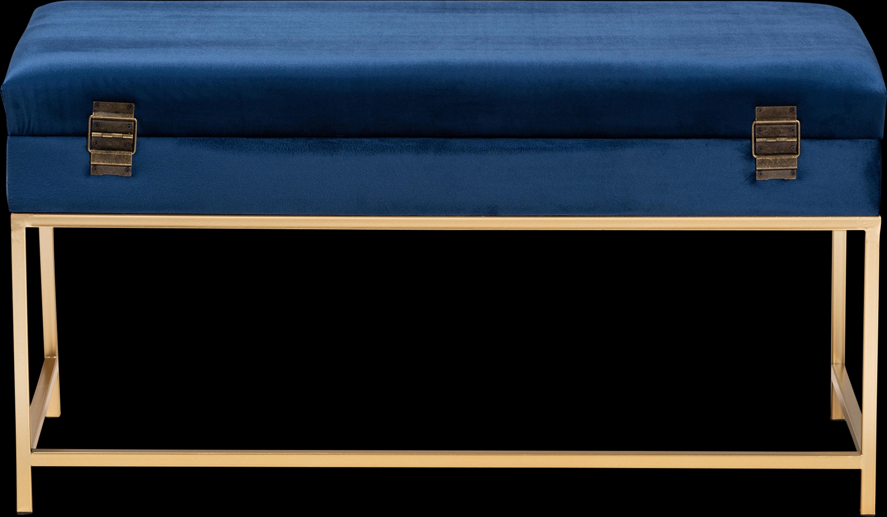 Wiltz Blue Storage Ottoman - Thumbnail - Image 5