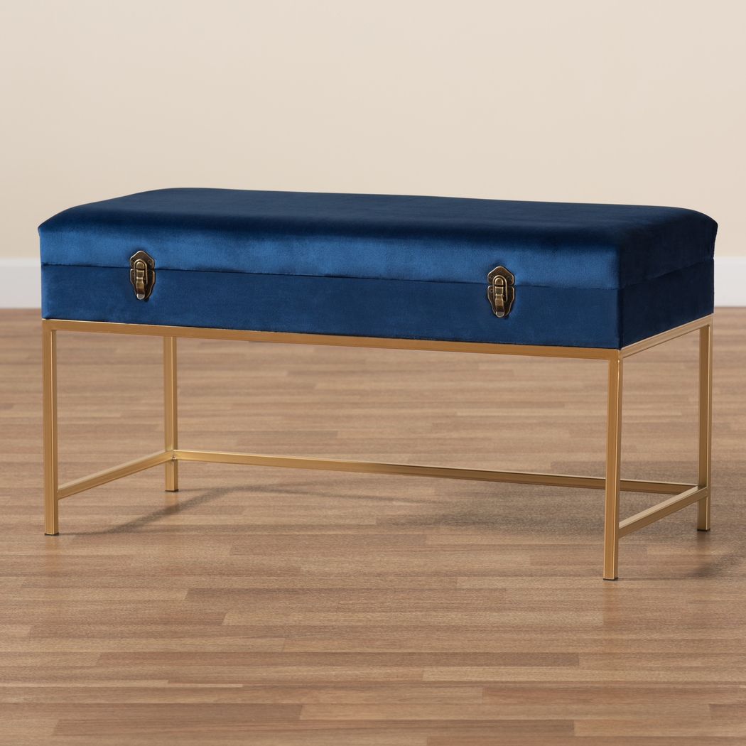 Wiltz Blue Storage Ottoman - Thumbnail - Image 9