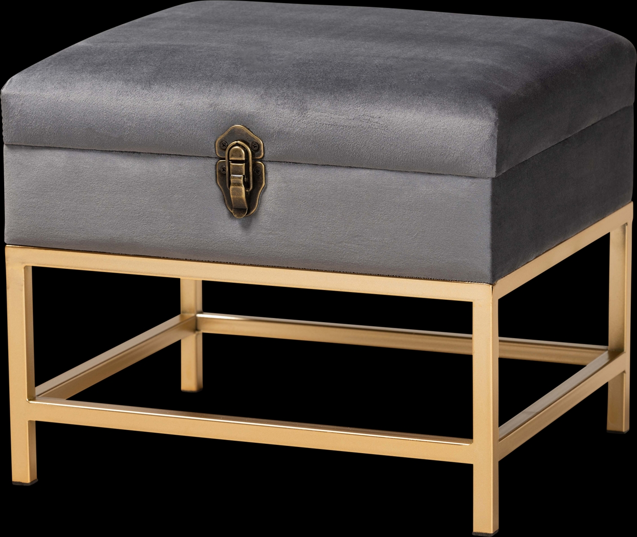 Wiltz Gray Storage Accent Ottoman - Thumbnail - Image 1