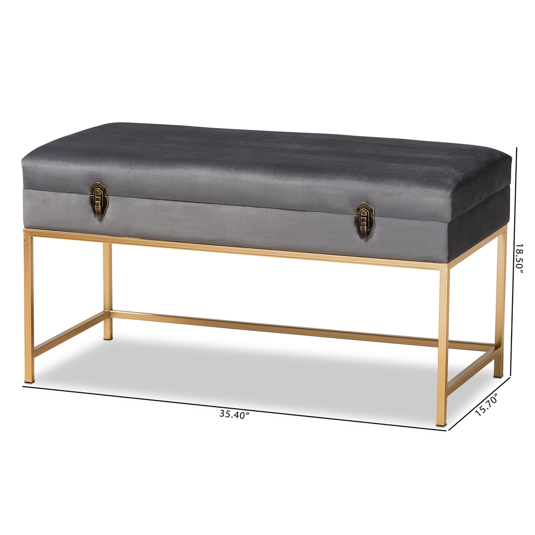 Wiltz Gray Storage Ottoman - Thumbnail - Image 10