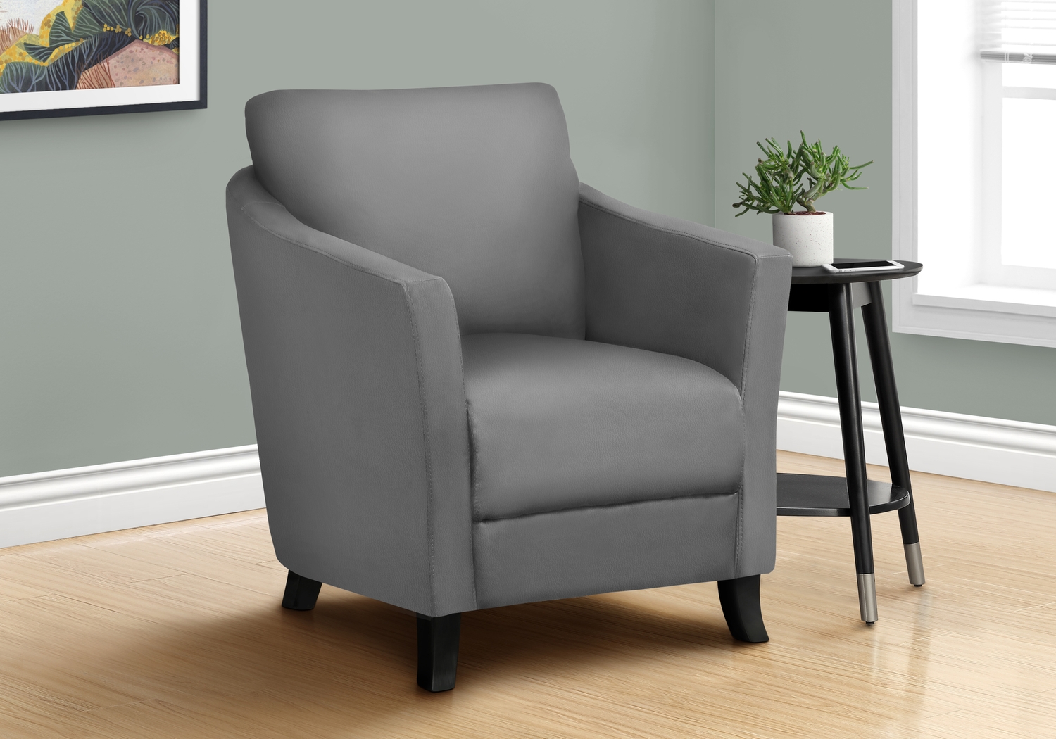 Wilway Gray Accent Chair - Thumbnail - Image 2