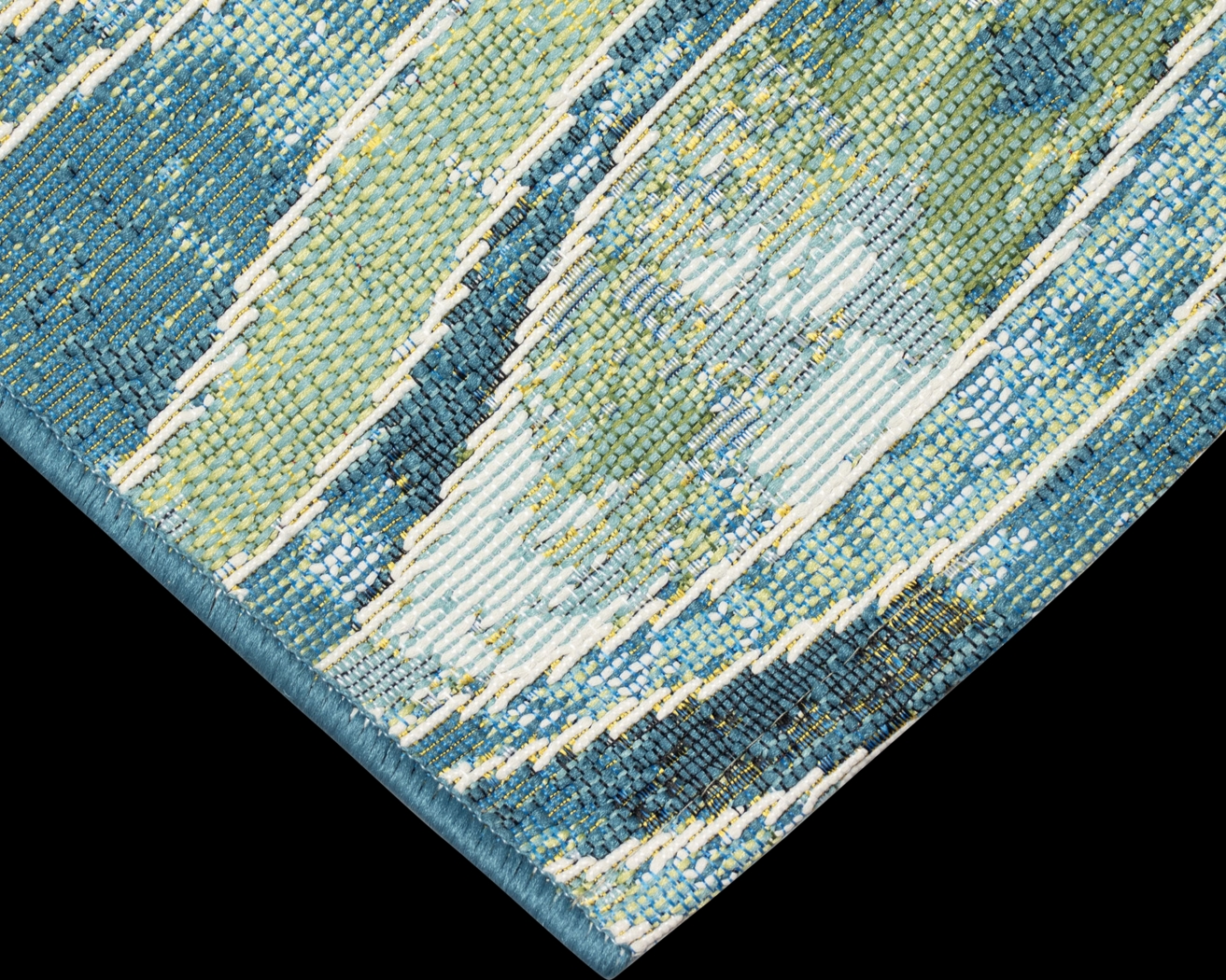 Wimasa Blue 7'10 x 9'10 Indoor/Outdoor Rug - Thumbnail - Image 3