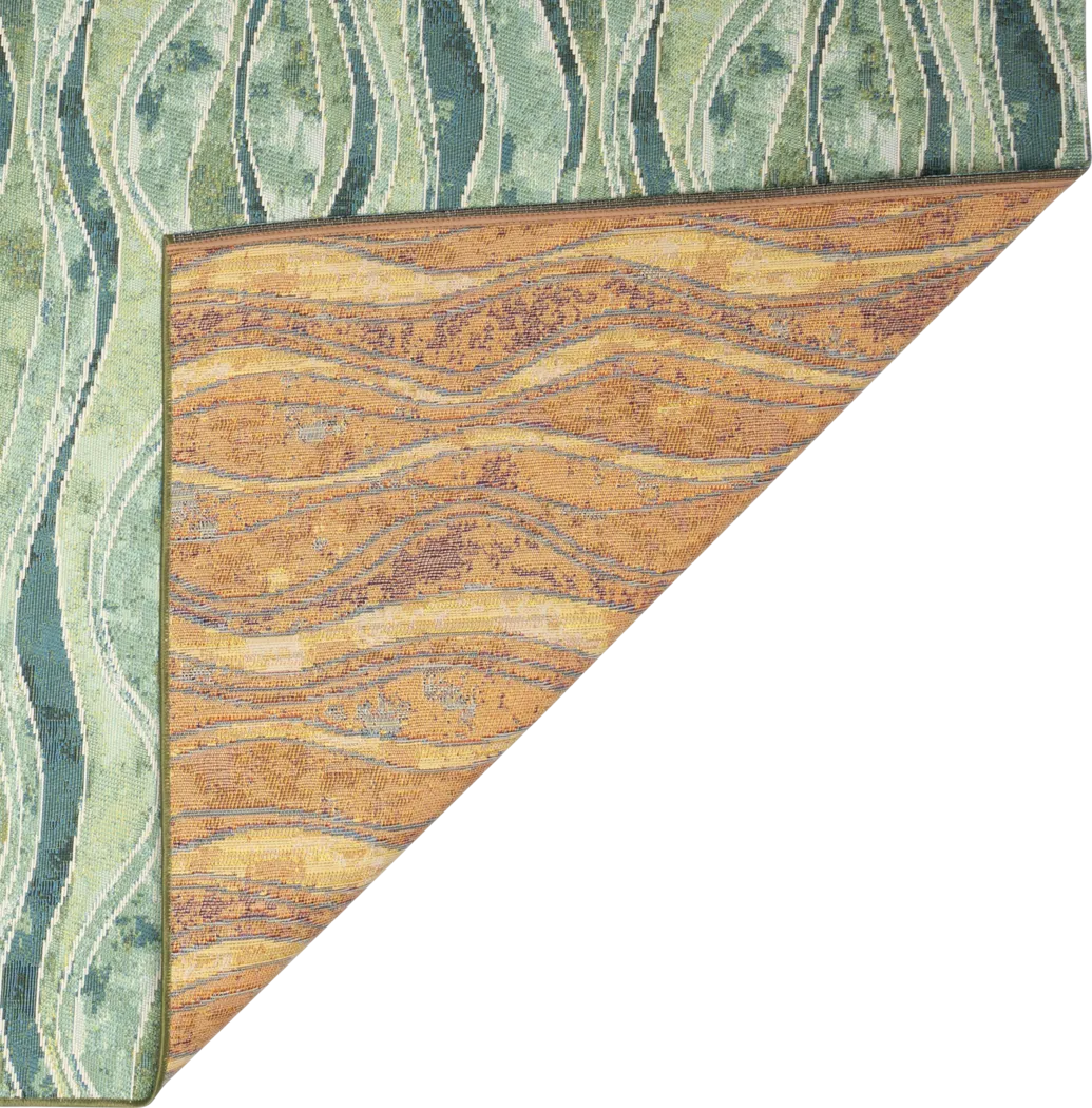 Wimasa Green 4'10 x 7'6 Indoor/Outdoor Rug - Thumbnail - Image 4