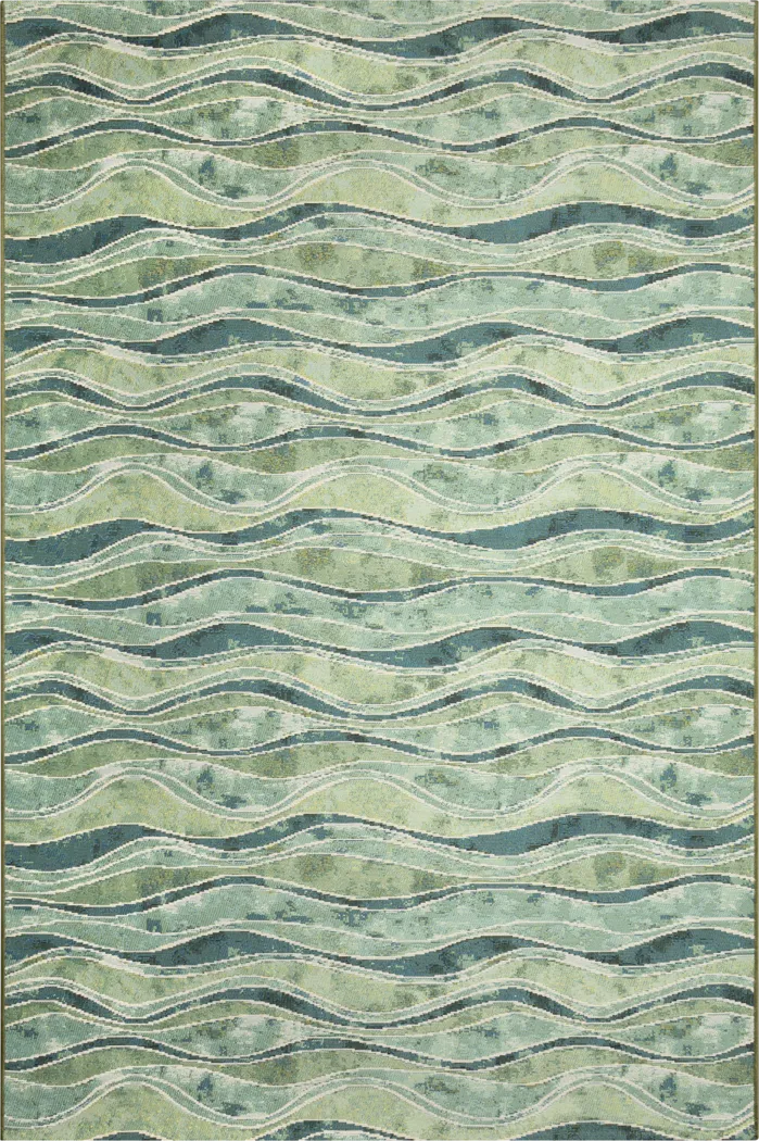 Wimasa Green 4'10 x 7'6 Indoor/Outdoor Rug - Thumbnail - Image 1