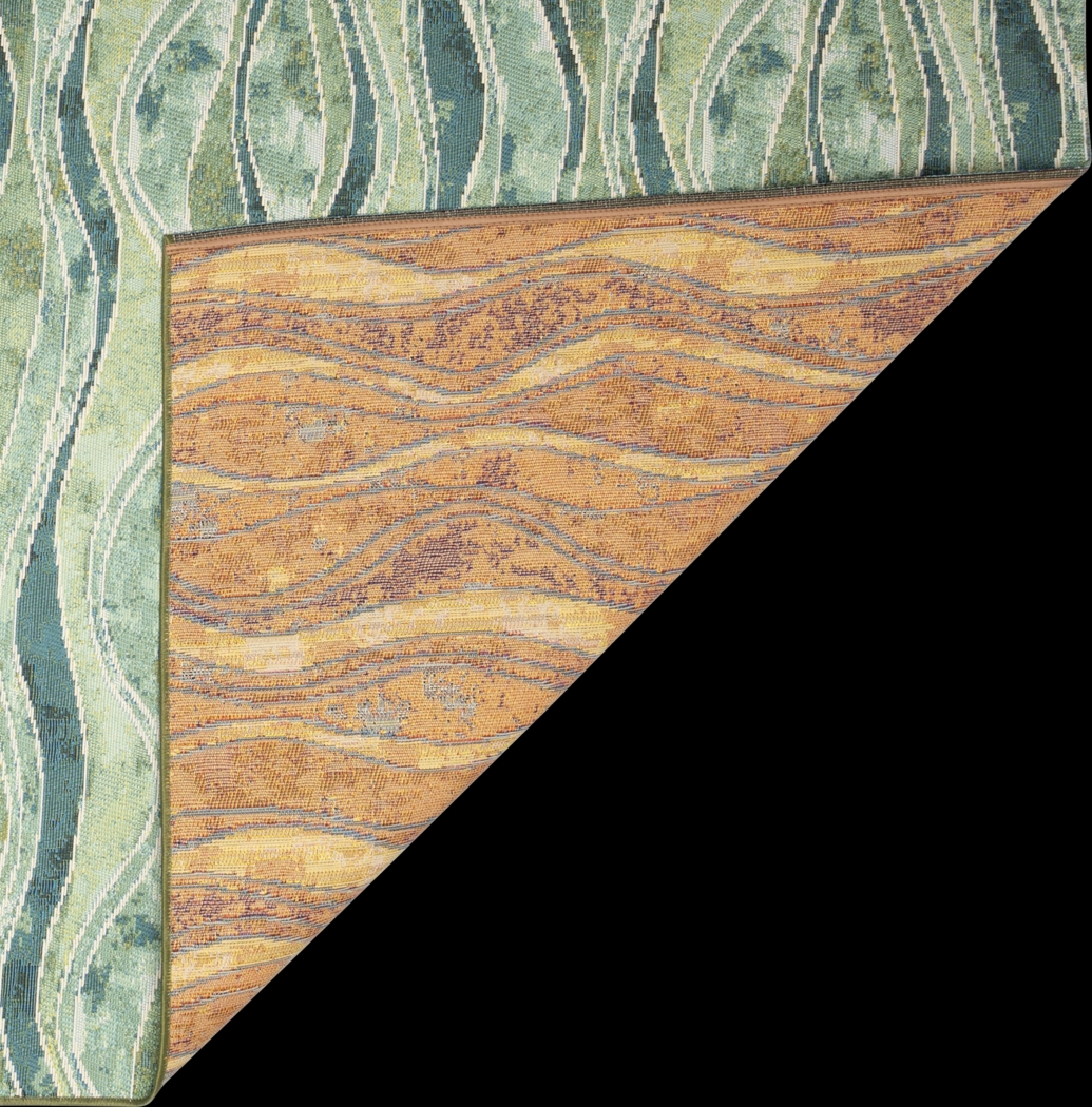 Wimasa Green 6'6 x 9'4 Indoor/Outdoor Rug - Thumbnail - Image 4