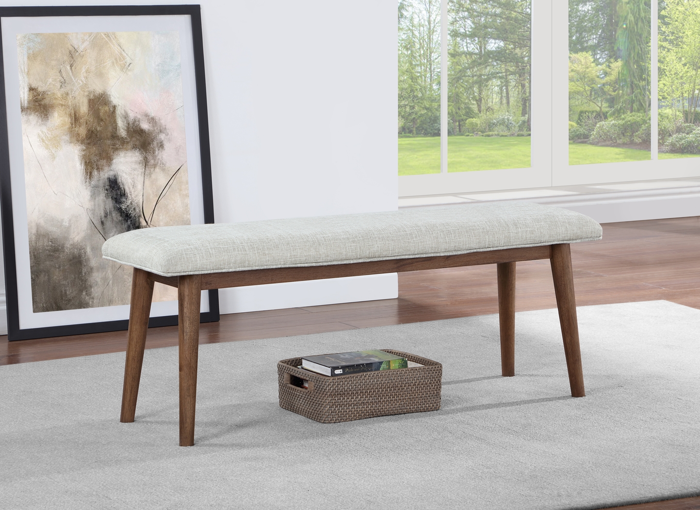 Wimbash Cream Dining Bench - Thumbnail - Image 2