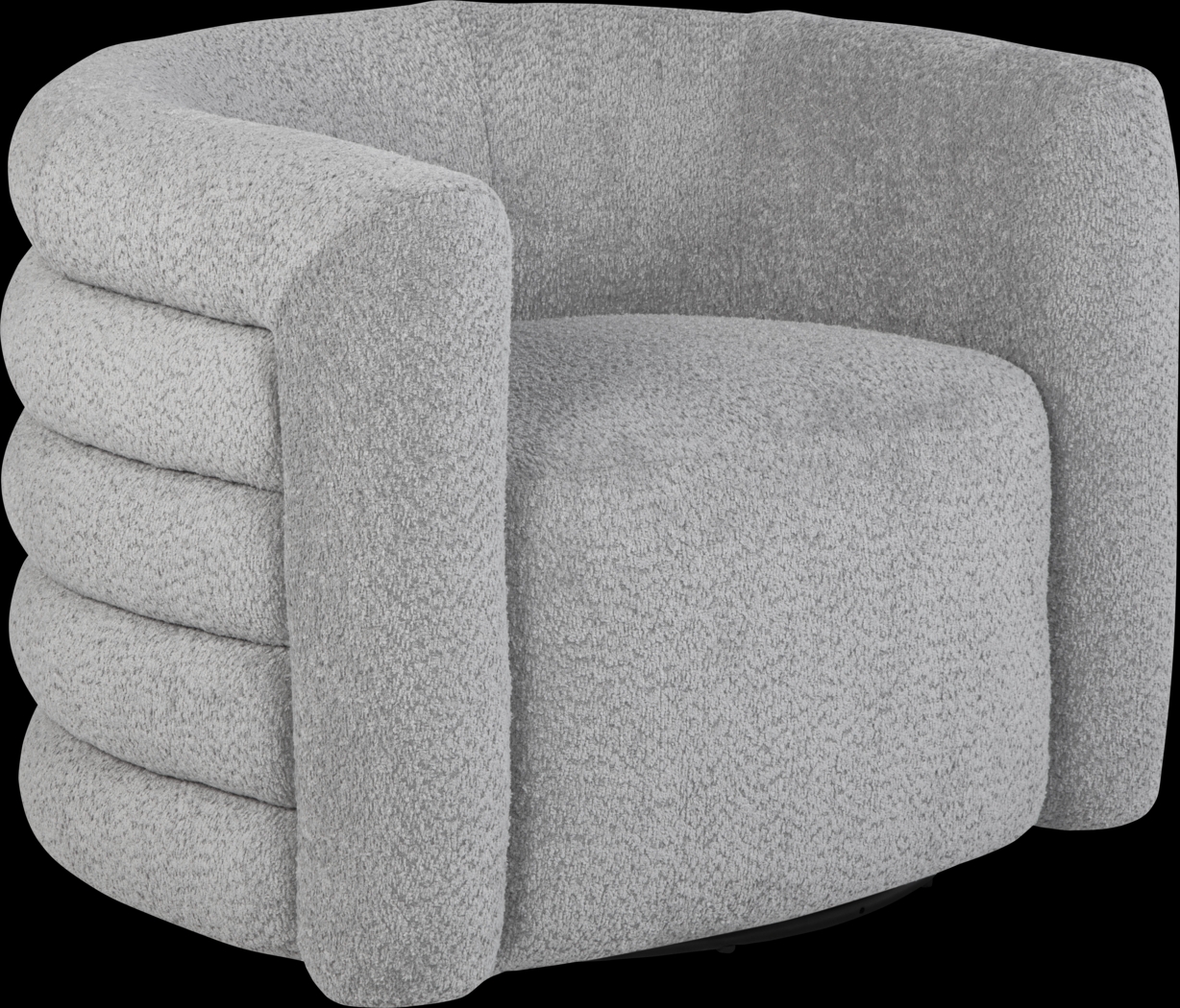 Wimbley Silver Swivel Accent Chair - Thumbnail - Image 1