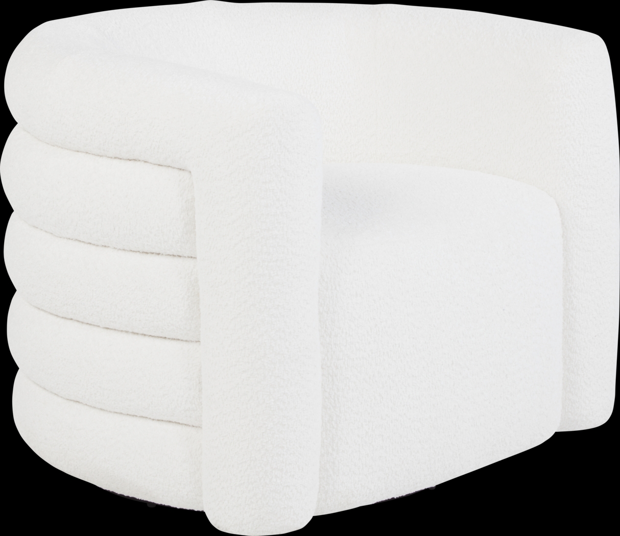 Wimbley White Swivel Accent Chair - Thumbnail - Image 1