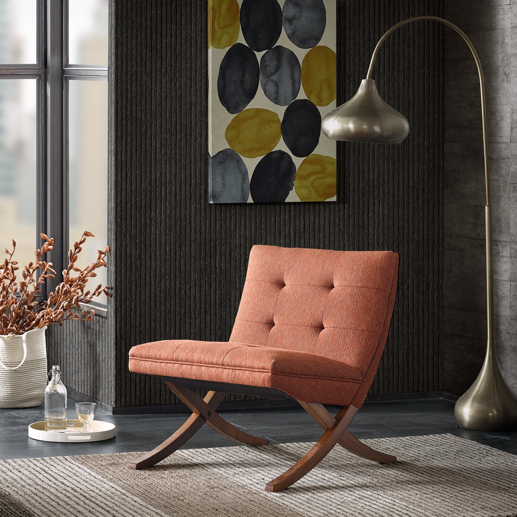 Winbourne Orange Accent Chair - Thumbnail - Image 2