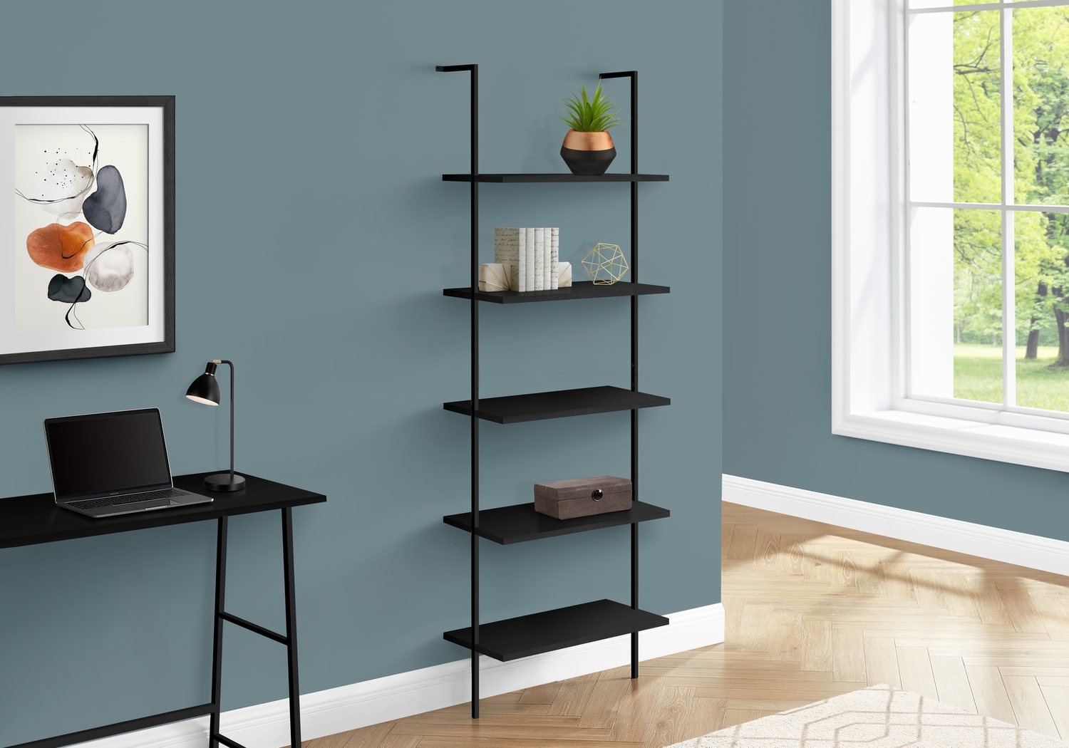 Winbrow Black Bookcase - Thumbnail - Image 9