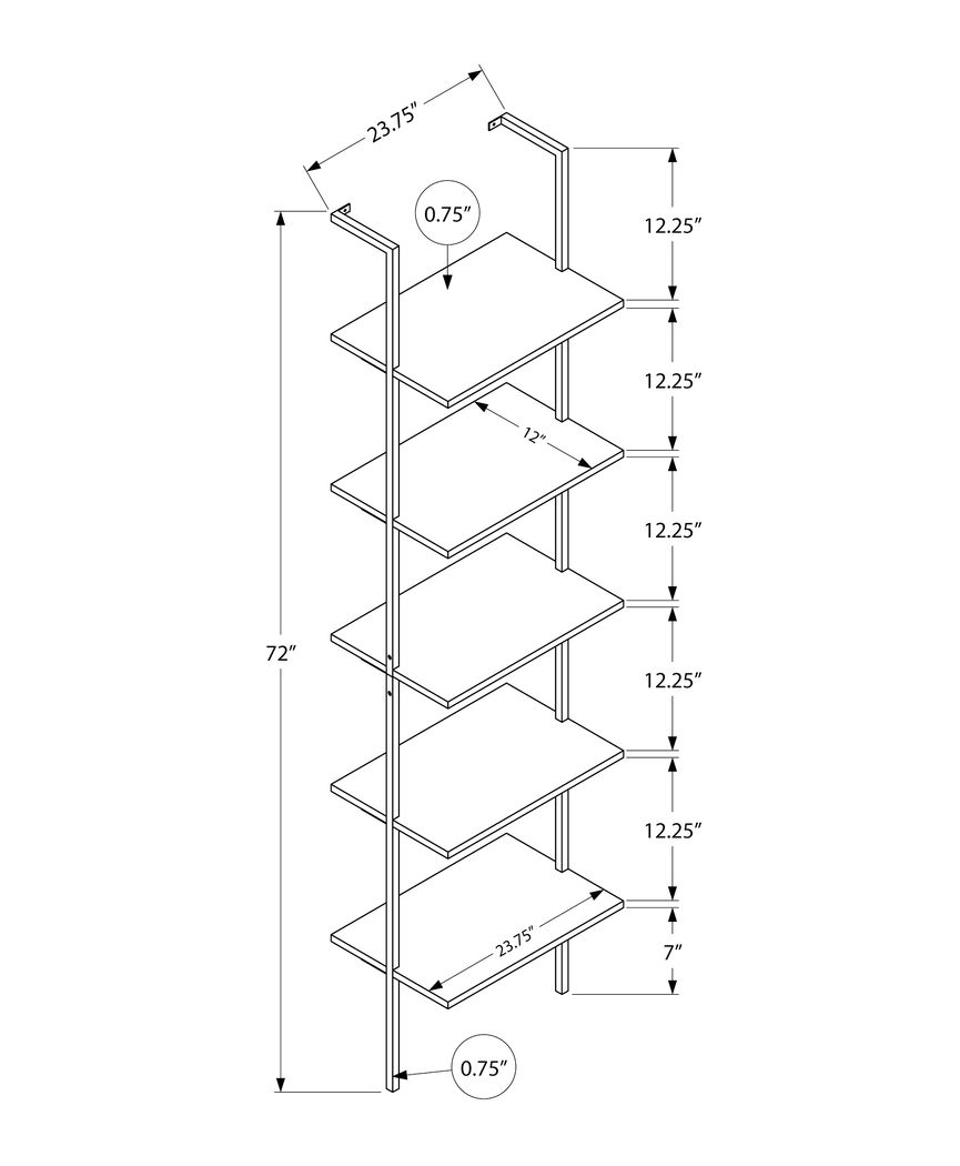 Winbrow White Bookcase - Thumbnail - Image 11
