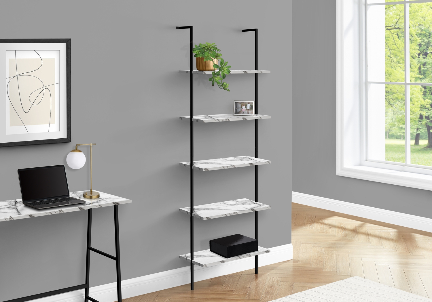 Winbrow White Marble Bookcase - Thumbnail - Image 9
