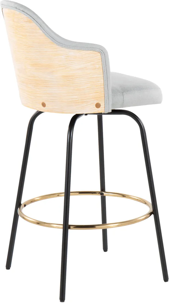 Winchelsea II Gray Barstool, Set of 2 - Thumbnail - Image 4