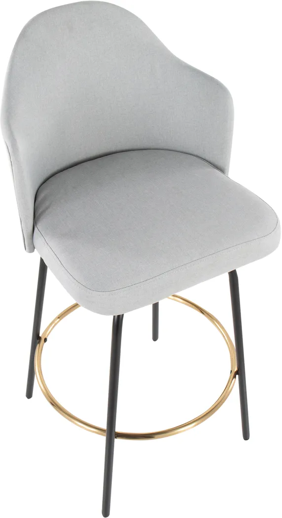 Winchelsea II Gray Barstool, Set of 2 - Thumbnail - Image 7