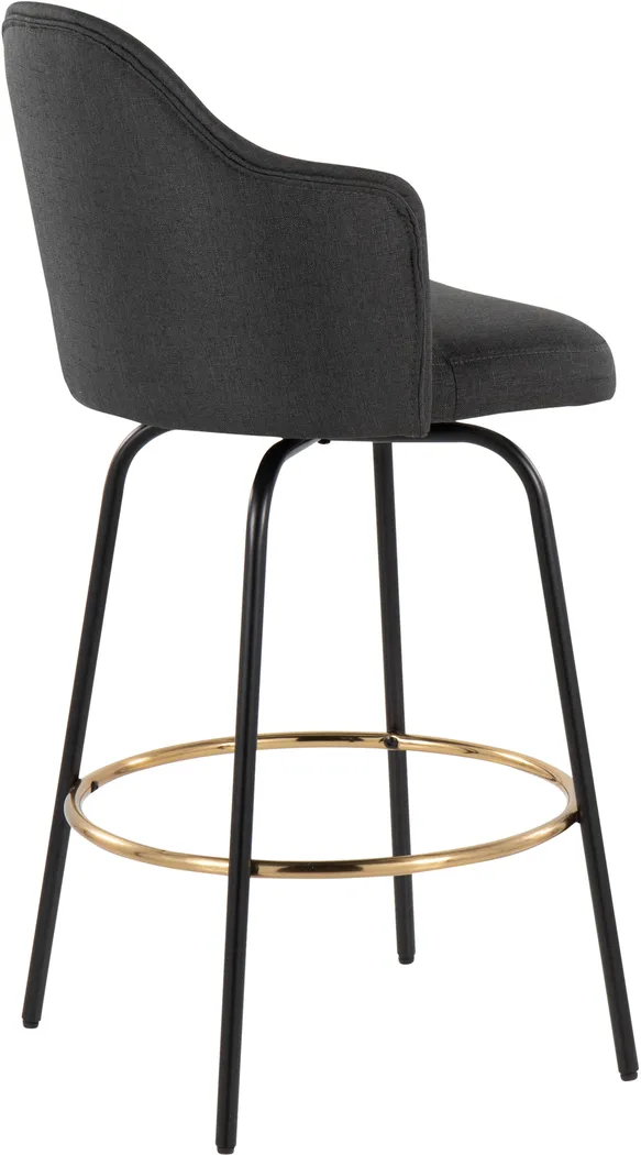 Winchelsea III Charcoal Barstool, Set of 2 - Thumbnail - Image 2