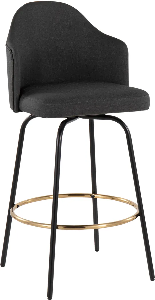 Winchelsea III Charcoal Barstool, Set of 2 - Thumbnail - Image 5